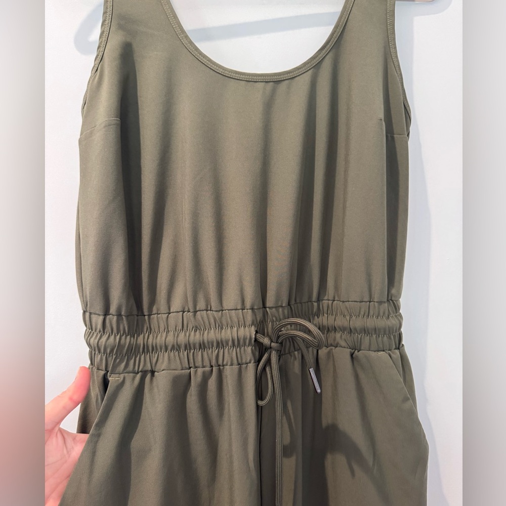 Abercrombie & Fitch Olive Green Sleeveless Jumpsuit